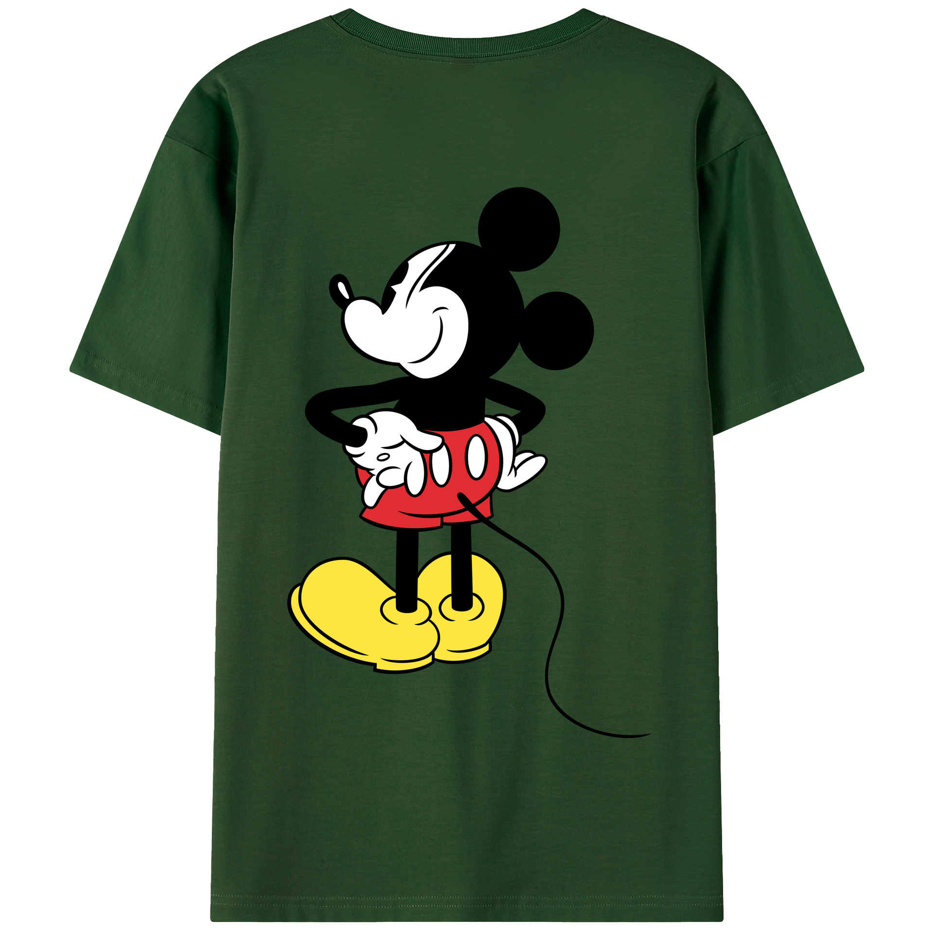 （画像用） ミッキーマウス Mickey Mouse 綿100％半袖Tシャツ（背面プリント）
